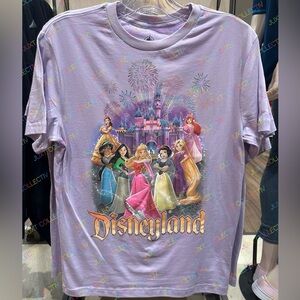 Disneyland Sleeping Beauty Castle Disney Princess Lavender Graphic Shirt